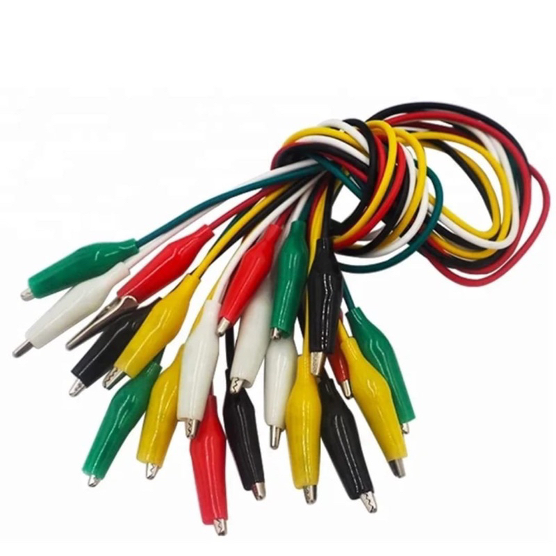 10 Set Kabel Capit Buaya Aligator Jumper Clip Panjang 50 cm