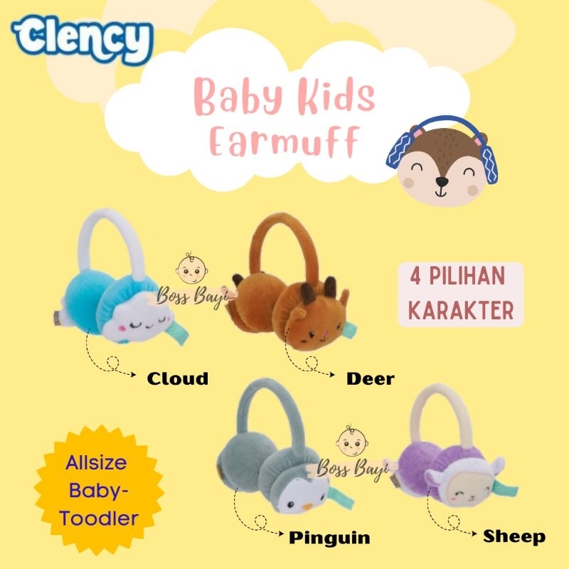 CLENCY-  Earmuff Karakter Allsize/ Penutup Telinga Bayi Anak