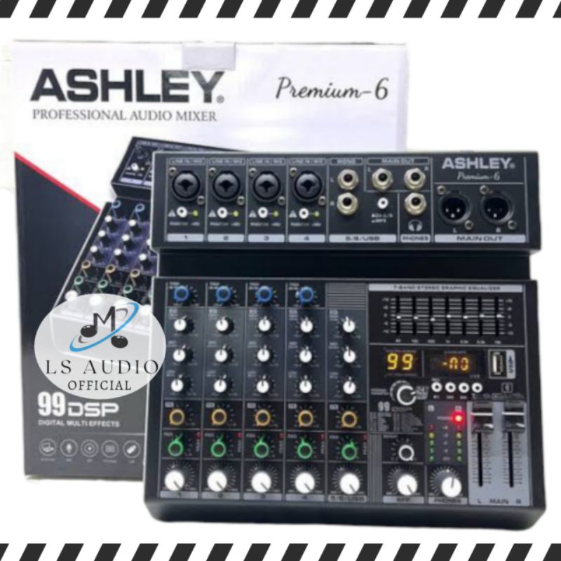 Ashley Mixer PREMIUM 6 Original - 6 Channel Bluetooth USB Ashley Premium6