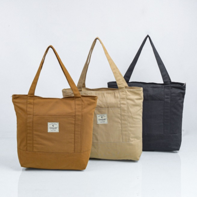 Tote Bag Resleting kuliah Wanita bahan kanvas bisa custom sablon Tas seminar tas ibu ibu pengajian.