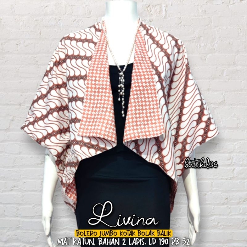 Bolero batik wanita jumbo murah tebal motif Bolak balik parang kawung kekinian Baju outer wanita remaja cewek cewe lucu keren murah blazer Cardi cardigan vest kakak adik ibu mama abg katun halus keren kasual seragam kembaran super oversize xxxxxl