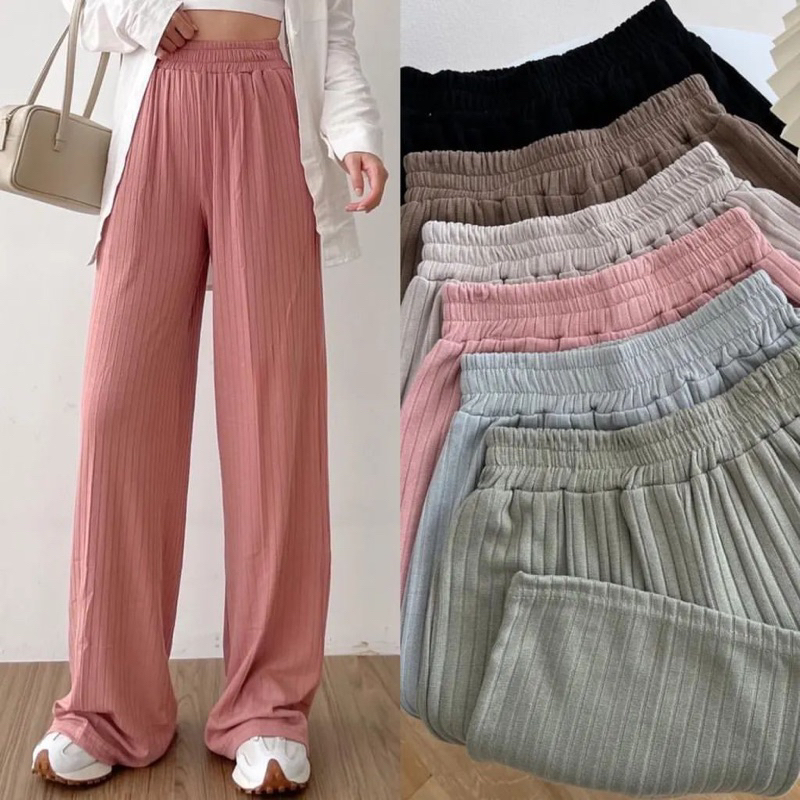 KULOT KNIT HIGHWAIST JUMBO CELANA KULOT KNIT HORNET PREMIUM KULOT RAJUT WANITA