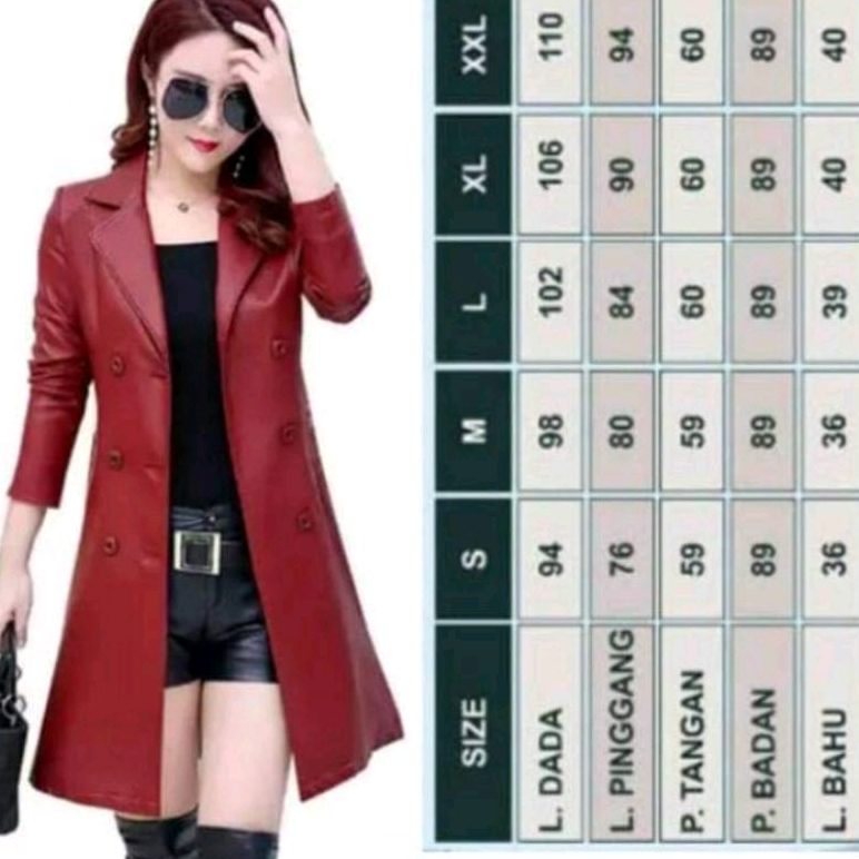 blazer wanita berkualitas panjang selutut premium