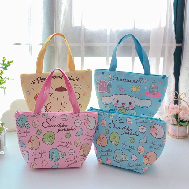 NAOMI - Lunch Bag Emiko - Tas Bekal Aluminium Foil Anak Motif Sanrio - Tas Kotak Makan - Tas makan aluminium Foil - Lunch bag sanrio karakter