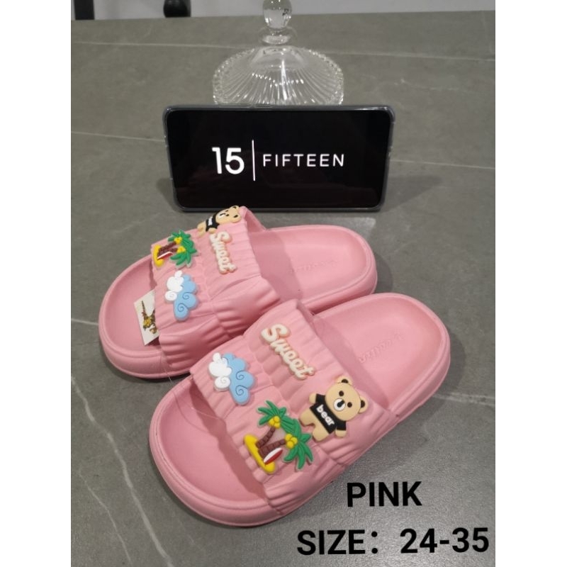 BARU ! ! !  SANDAL FAMILY SANDAL ANAK Sip FUJI BEAR+TREE Jelly Korea Non-Slip Soles Best Seller 6128-2