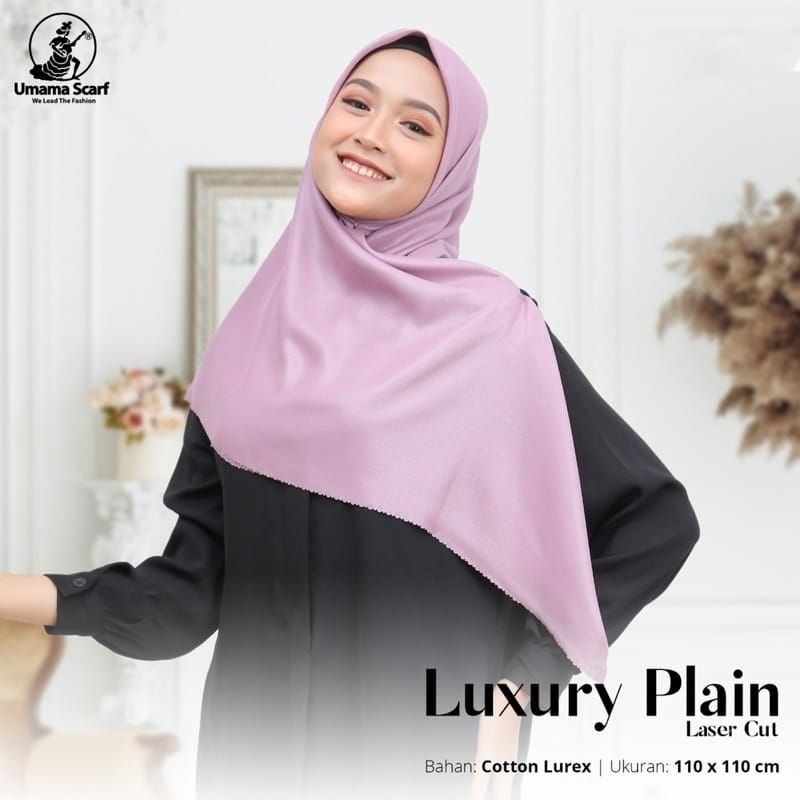 kerudung jilbab segiempat Umama Luxury - jilbab Umama Luxury Plain - B
