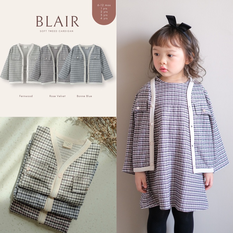 Bell &amp; Bo BLAIR CARDIGAN Anak 6bln-4thn