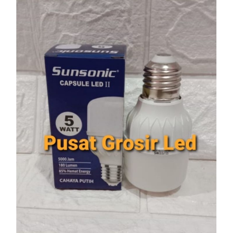 Lampu Led Sunsonic Capsule 5 Watt Cahaya Putih