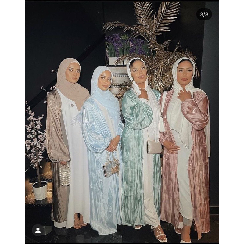 outer shimmer /dress 4 in 1 dress arab shimmer / dress lebaran outer shimmer premium baju candigan a