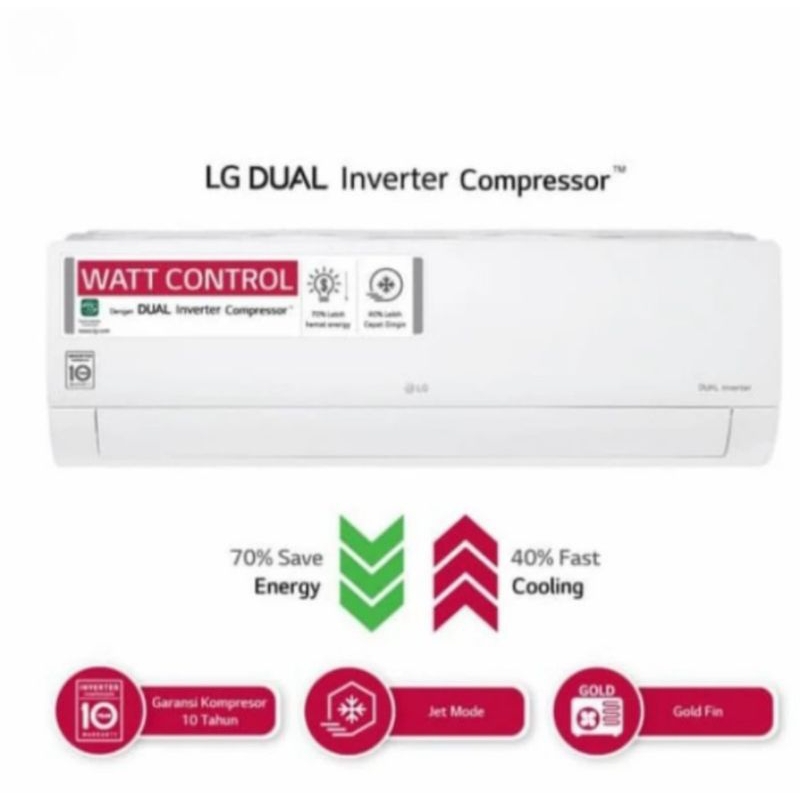 AC LG INVERTER T10EV4 - AC INVERTER LG 1 PK - AC LG INVERTER 1 PK - AC LG MURAH - AC LOW WATT - AC L
