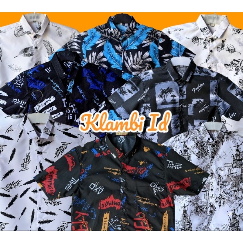 Kemeja Anak Motif Abstrak Kemeja Anak Keren Kemeja Surfing Anak