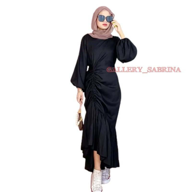 BAJU MUSLIM WANITA ABG GAMIS SERUT M.L.XL.XXL hanum