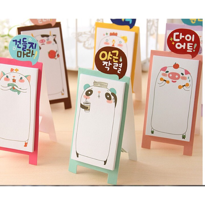 

Memo lucu Animal tempel Catatan tempel memo korea Sticky notes segi