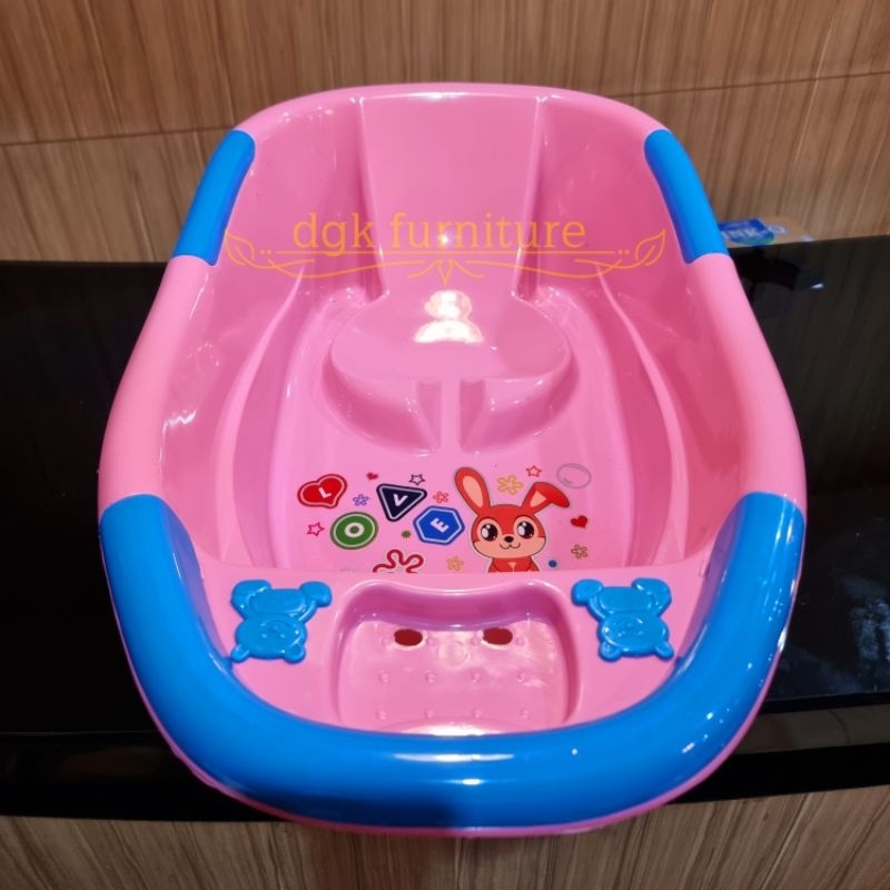 Bak Tempat Ember Mandi Bayi Babybath Baby Bath Bath Tub Bathtub Bathub Bayi Baby Plastik KARAKTER GAMBAR LUCU PINK HIJAU BIRU