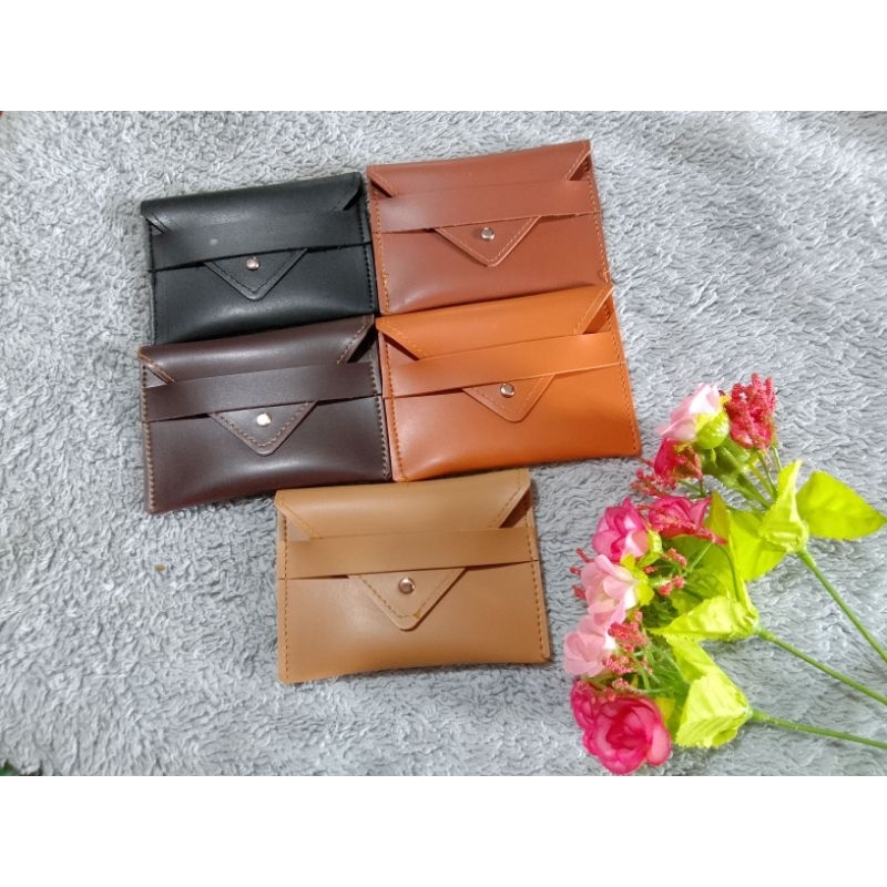 SOUVENIR DOMPET KULIT, CARD HOLDER, DOMPET SEGITIGA