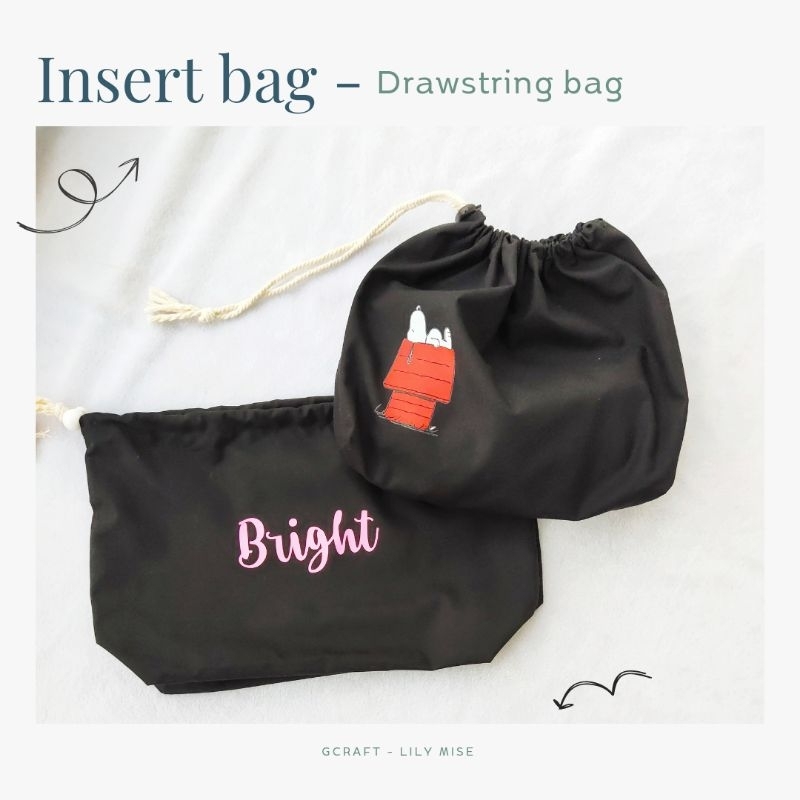 tas serut - tas insert - insert bag - tas serut kain