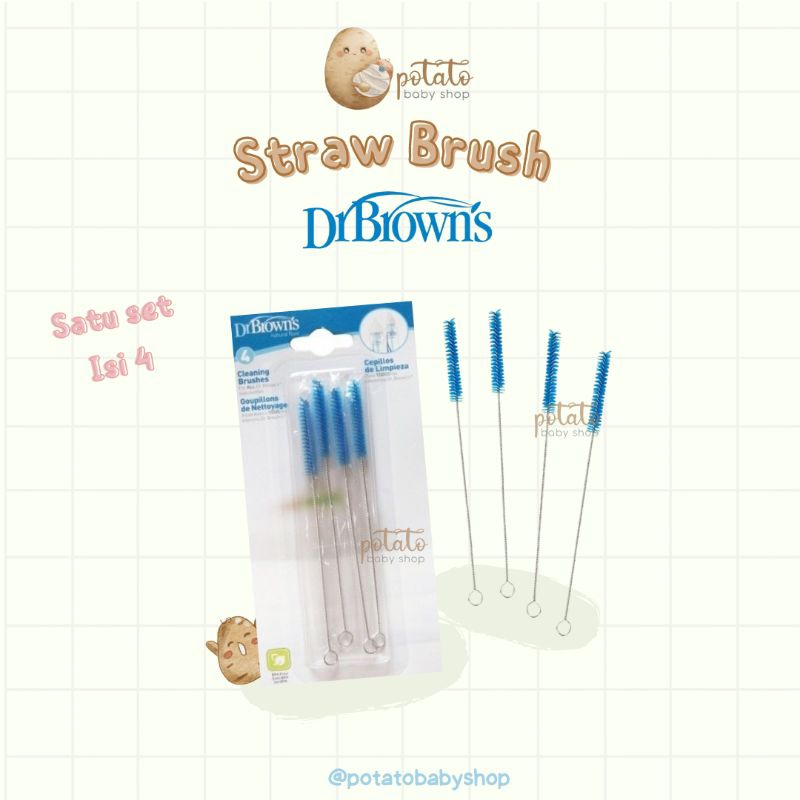 Dr. Brown’s Cleaning Brush isi 4 / Sikat Sedotan