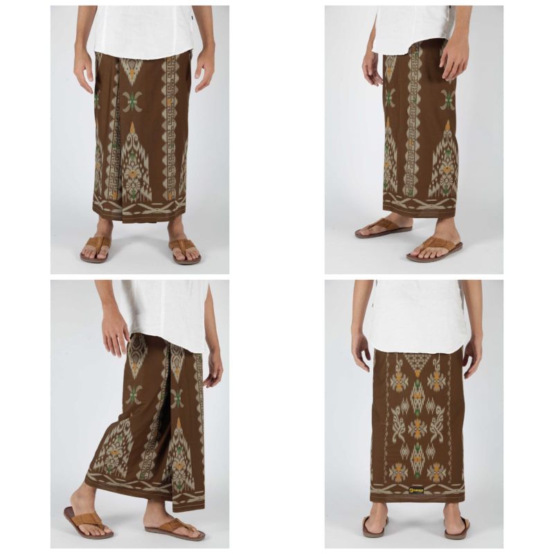 Sarung Tenun Pria Dewasa Mangga Gold Kembang DGW