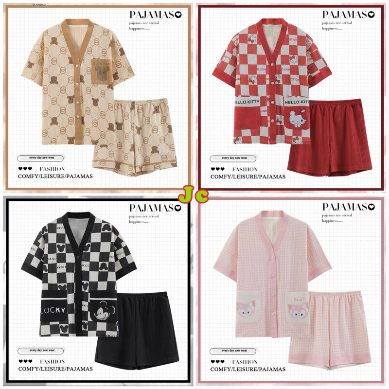 JC- SET Piyama Premium HP / Piyama wanita Sincia hotpant terbaru / Piyama wanita Import murah