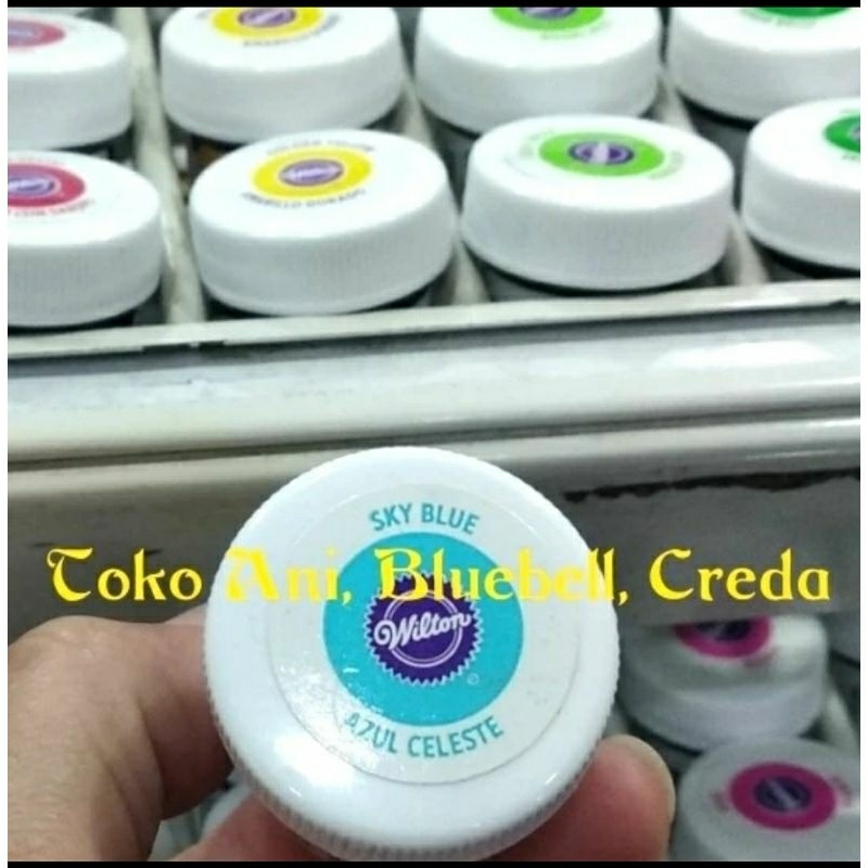

Wilton icing color sky blue , botol 1 oz