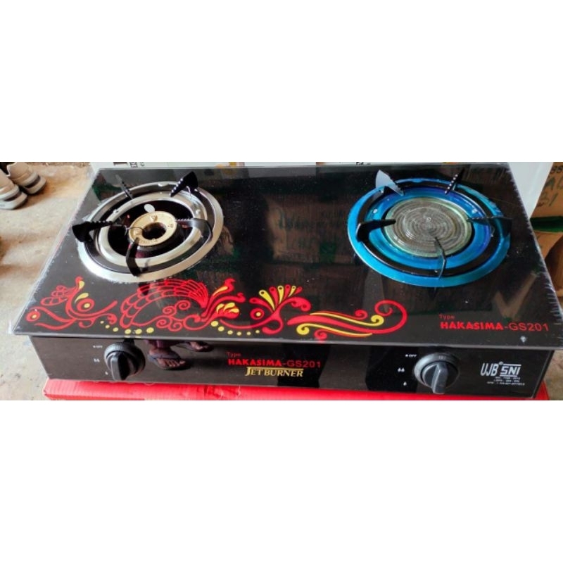 Hakasima Kompor Gas Kaca GL Jet Burner