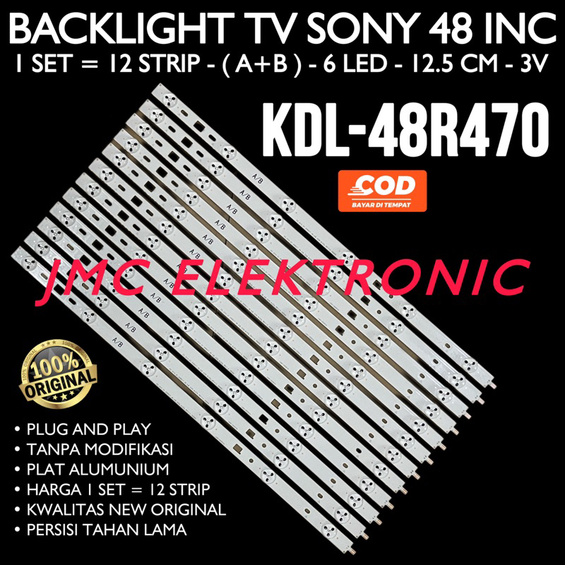 BACKLIGHT TV LED SONY 48 INC KDL-48R470B 48R470 KDL48R470 LAMPU LED BL SONY 48 INCH KDL48R470B KDL 48R470B