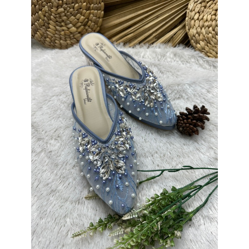 sepatu wedding wanita dhara iceblue 5cm tahu