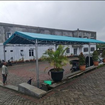 Tenda segitiga//Tenda warung 4x8 + Terpal