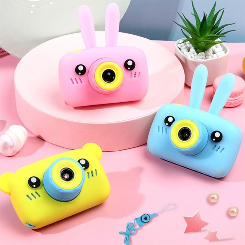 32 GB MEMORY Kamera Anak HD Digital 32Gb Kamera Anak 2 Inch Lucu Kartun Kamera Mainan Anak Hadiah Ulang Tahun 2000 W Mainan Anak Kamera memory 32GB kelinci rabbit bear mickey mouse