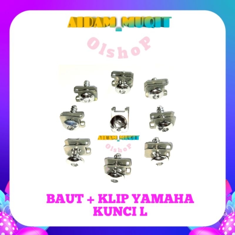 PAKET 10 PCS BAUT KLIP YAMAHA KUNCI L BAUT KLIP YAMAHA MATIC DAN NON MATIC BAUT KLIP MX NMAX UKURAN 5X15PAKET 10 PCS BAUT KLIP YAMAHA KUNCI L BAUT KLIP YAMAHA MATIC DAN NON MATIC BAUT KLIP MX NMAX UKURAN 5X15