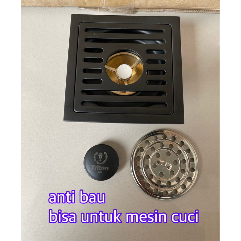 Promo termurah Floor Drain kamar mandi hitam black Floor Drain Asli Stanlis Sus 304 hitam black series Floor Drain Smart Promo Floordrain kotak 10,5 cm sus 304/ FLOOR DRAIN MODEL TOTO/SARINGAN GOT ASLI STANLIS STEEL/SARINGAN KMR MNDI MODEL TOTO MURAH