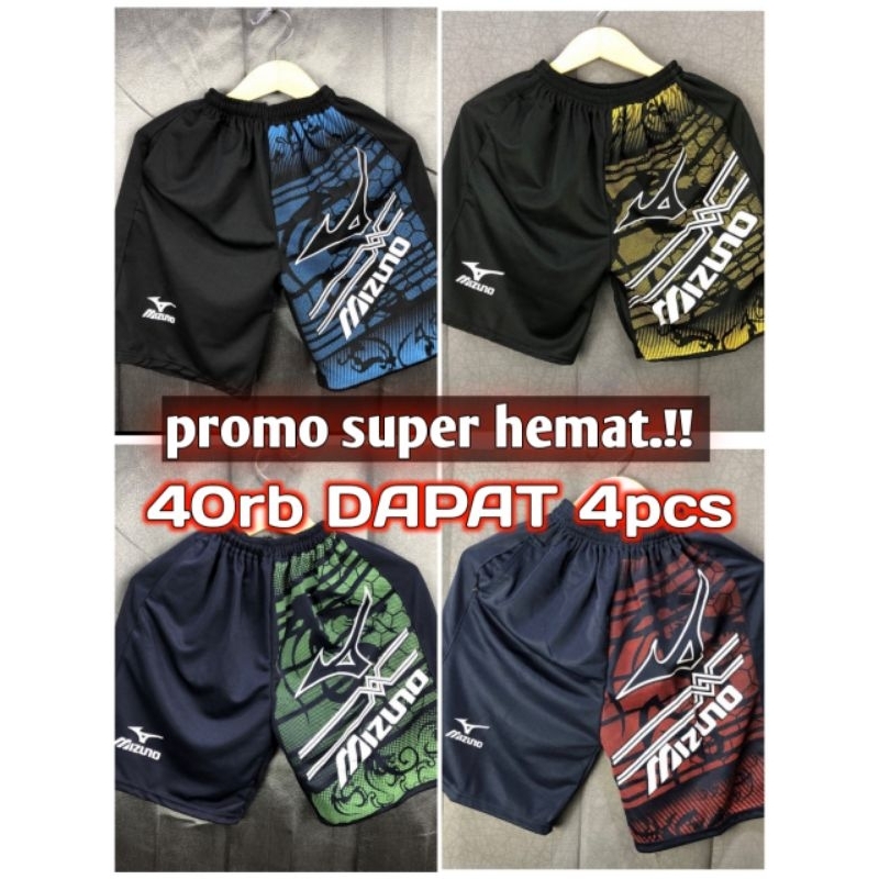 50Rb DAPAT 5 CELANA MIZUNO PENDEK SPORT KOLOR OLAHRAGA PRIA DAN WANITA DEWASA MURAH