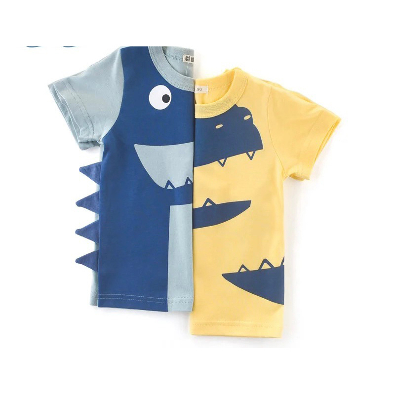 Baju Tshirt Anak 3D Bahan Cotton premium Kualitas Import Gambar Dino Lucu untuk usia 1-7 Tahun Baju Kaos Anak Murah Baju Atasan Anak