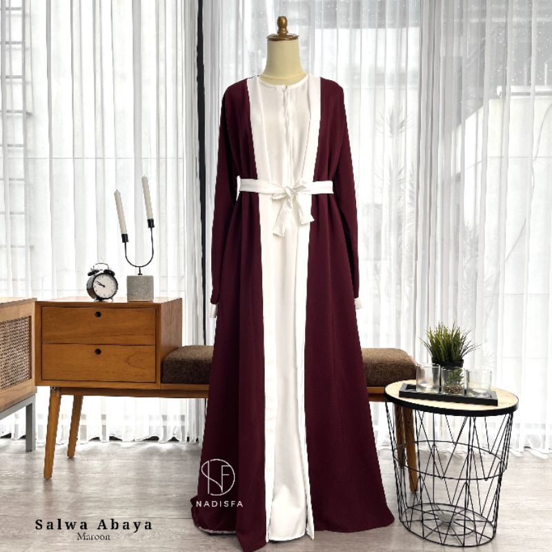 WHITE SALWA ABAYA