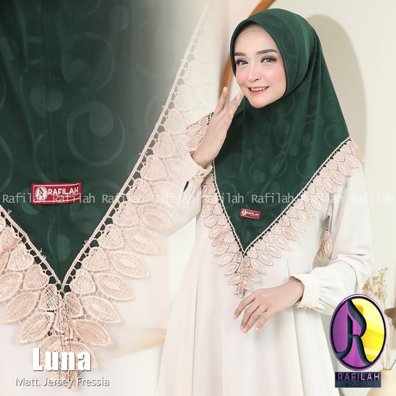 ori Rafilah collection/Jilbab renda Bagus/LUNA