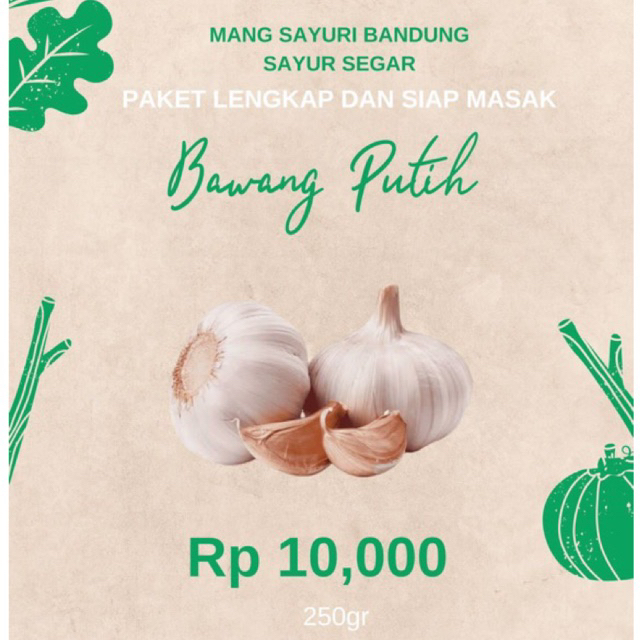 

BAWANG PUTIH 250gr Bandung