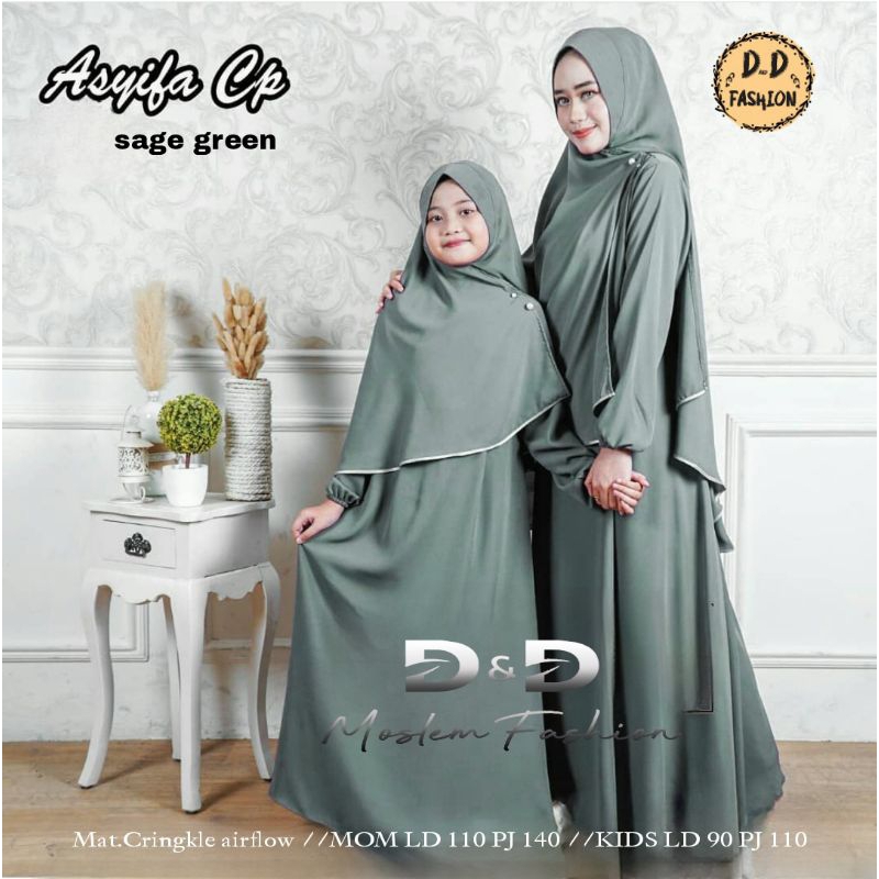 ASYIFA GAMIS SYARI COUPLE KIDS &amp; MOM TERBARU BY D&amp;D