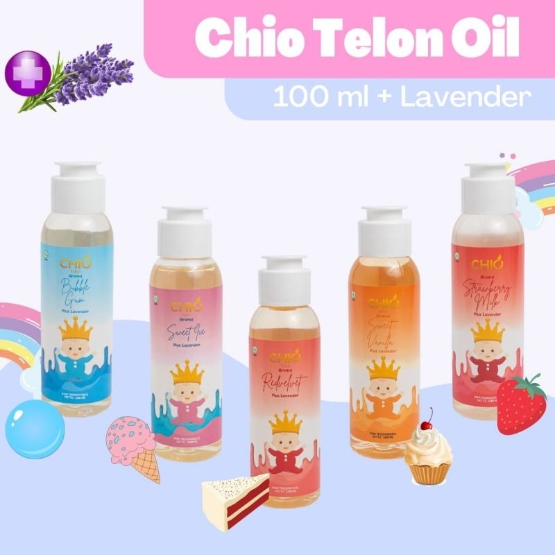 CHIO AROMATIC TELON OIL Lavender 100ml / minyak telon bayi aromatik