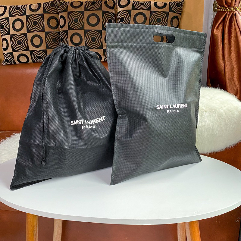 Dustbag YSL Hitam Pelindung Tas Anti Debu YvesSaintLaurent Bahan Spunbond