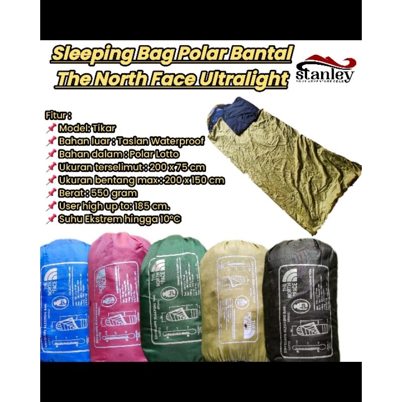 Sleeping bag ultra light polar Bantal lotto waterproof , sleeping bag polar bulu dacron 3 layer