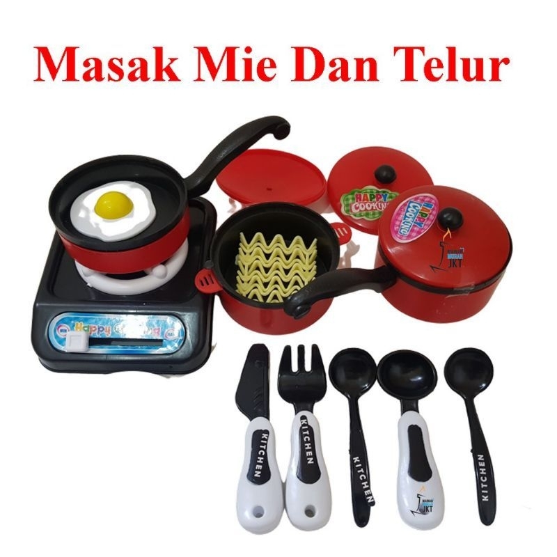 Mainan Kompor Telor & Mie / Mainan Masak Masakan / Mainan Anak Cewek / Mainan Anak