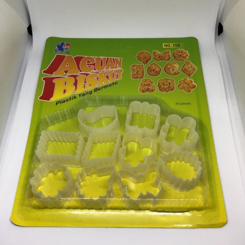Acuan Biskuit Import No 150 / Cetakan Kue Kering Isi 10 Model Impor / Alat Dekorasi Kue Plastik Mala