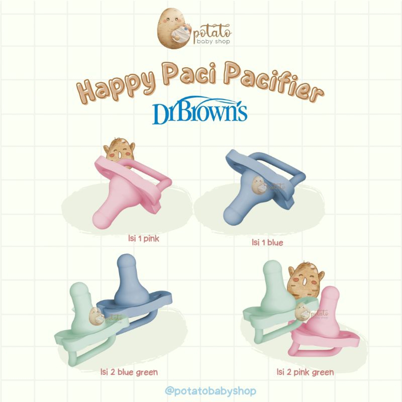 Dr Brown's - Happy Paci Silicone Pacifier / Empeng drbrown