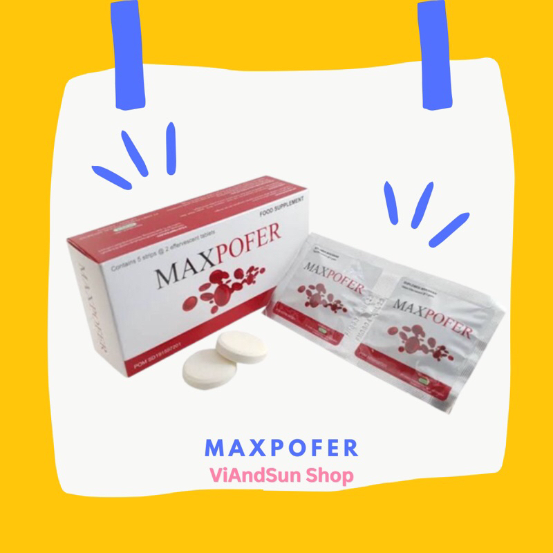 MAXPOFER Tablet EFfervecent - Vitamin Penambah darah - Bumil