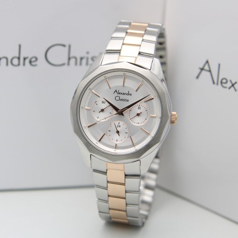 JAM TANGAN WANITA ALEXANDER CHRISTIE 8521 CHRONOGRAPH ORIGINAL