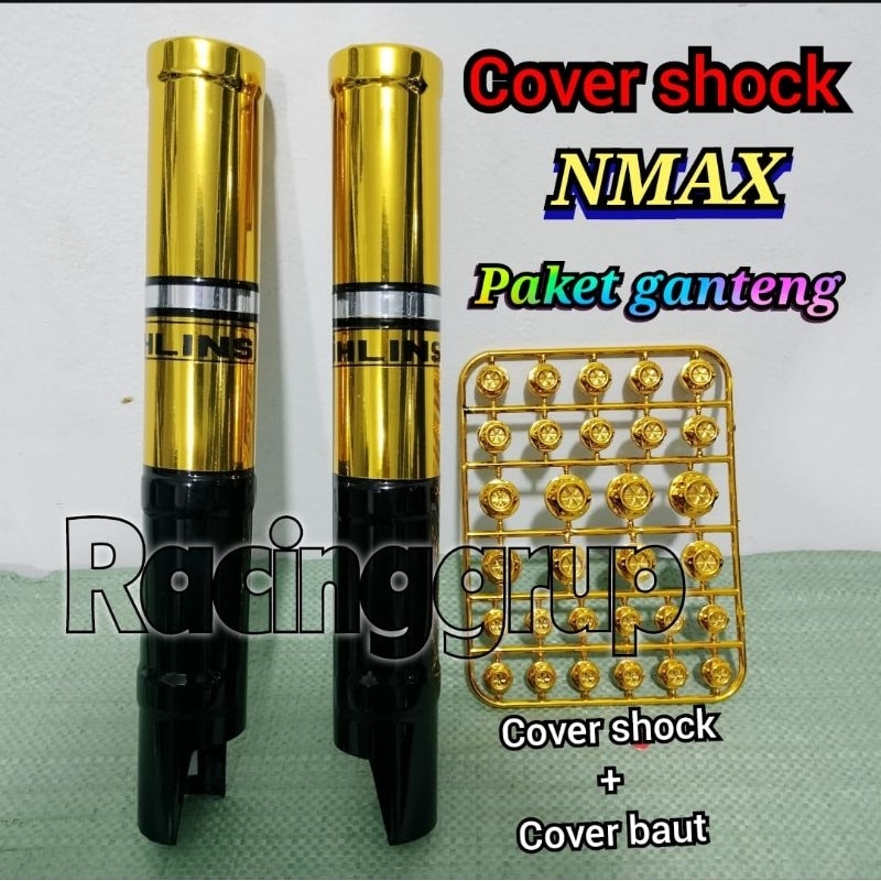 [COD] PAKET COVER SHOCK DEPAN NMAX 155 OLD DAN NEW + COVER BAUT OHL1NS