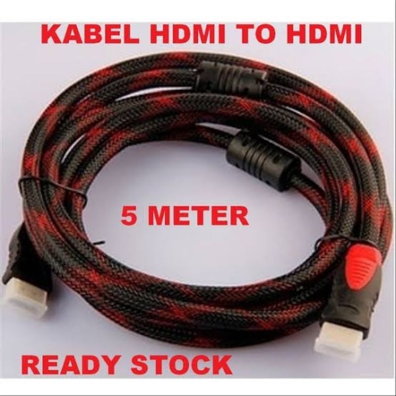 Kabel HDMI 5meter 5m laptop ke tv ( hdmi to hdmi)