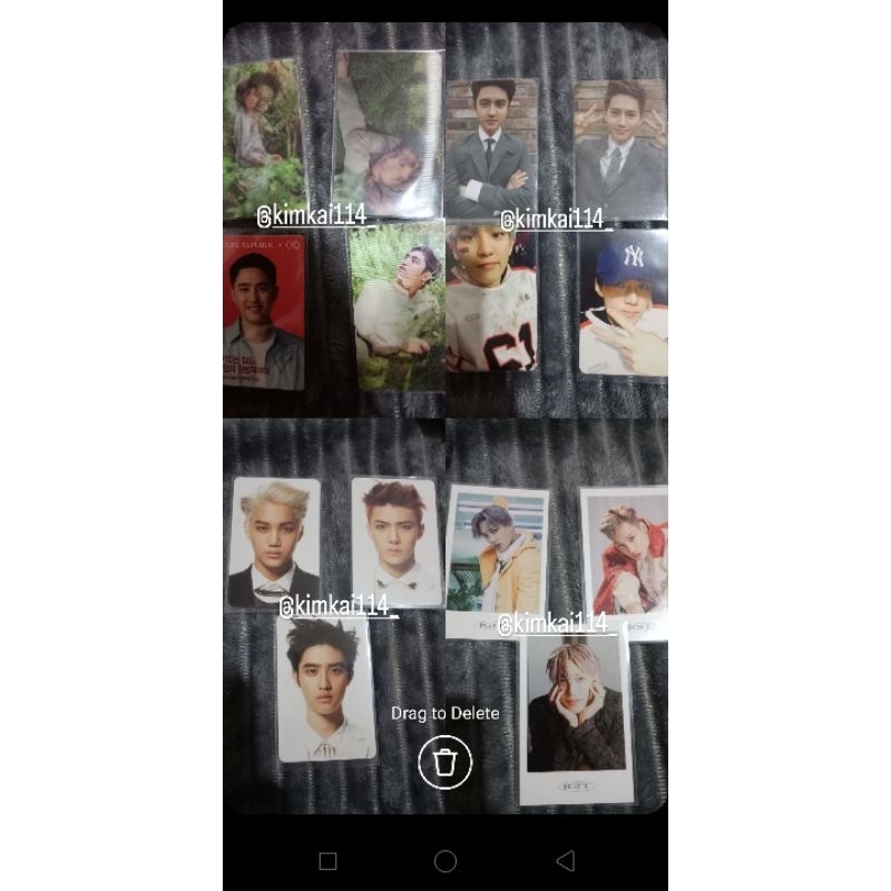 PHOTOCARD EXO PC KAI SUHO SEHUN D.O. NATREP LENTICULAR