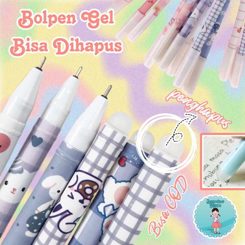 Erasable Ballpoint/Pulpen yg bisa dihapus/Pulpen bisa di hapus/Erasable Gel Pen Tinta Hitam /Erasable Gel Pen Pulpen Bisa Dihapus/pen gel bisa hapus/erasable pen lucu fancy pen karakter yang bisa di hapus