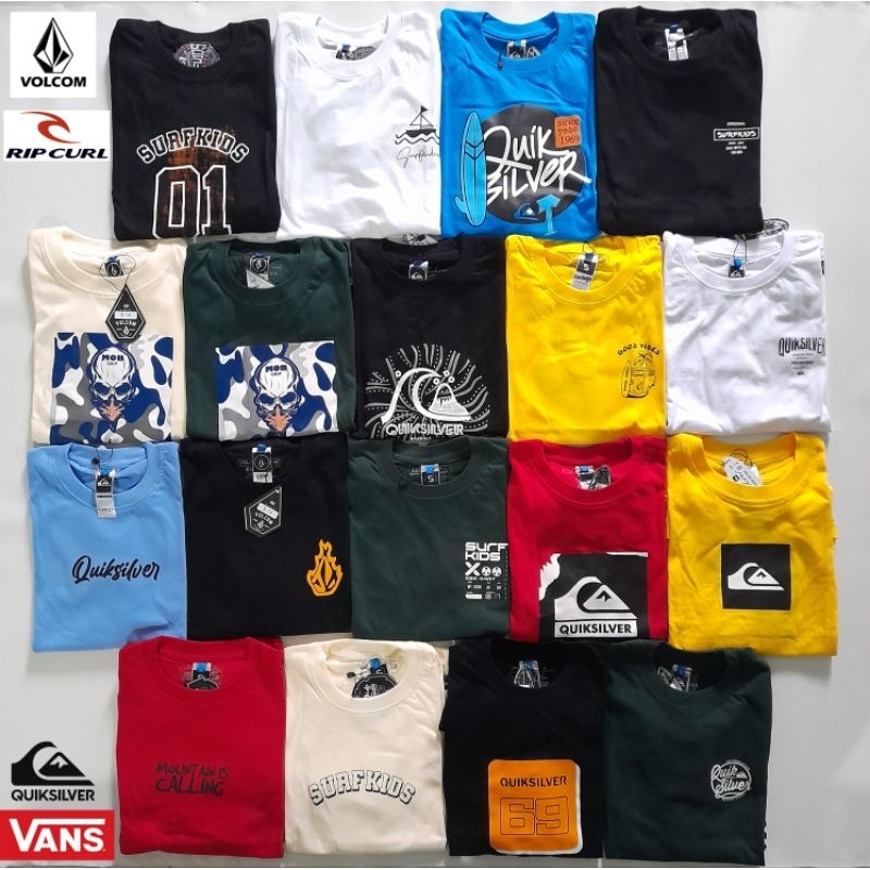 Kaos Atasan Lengan Panjang Anak Junior Laki Laki Quicksilver Volcom Ripcurl